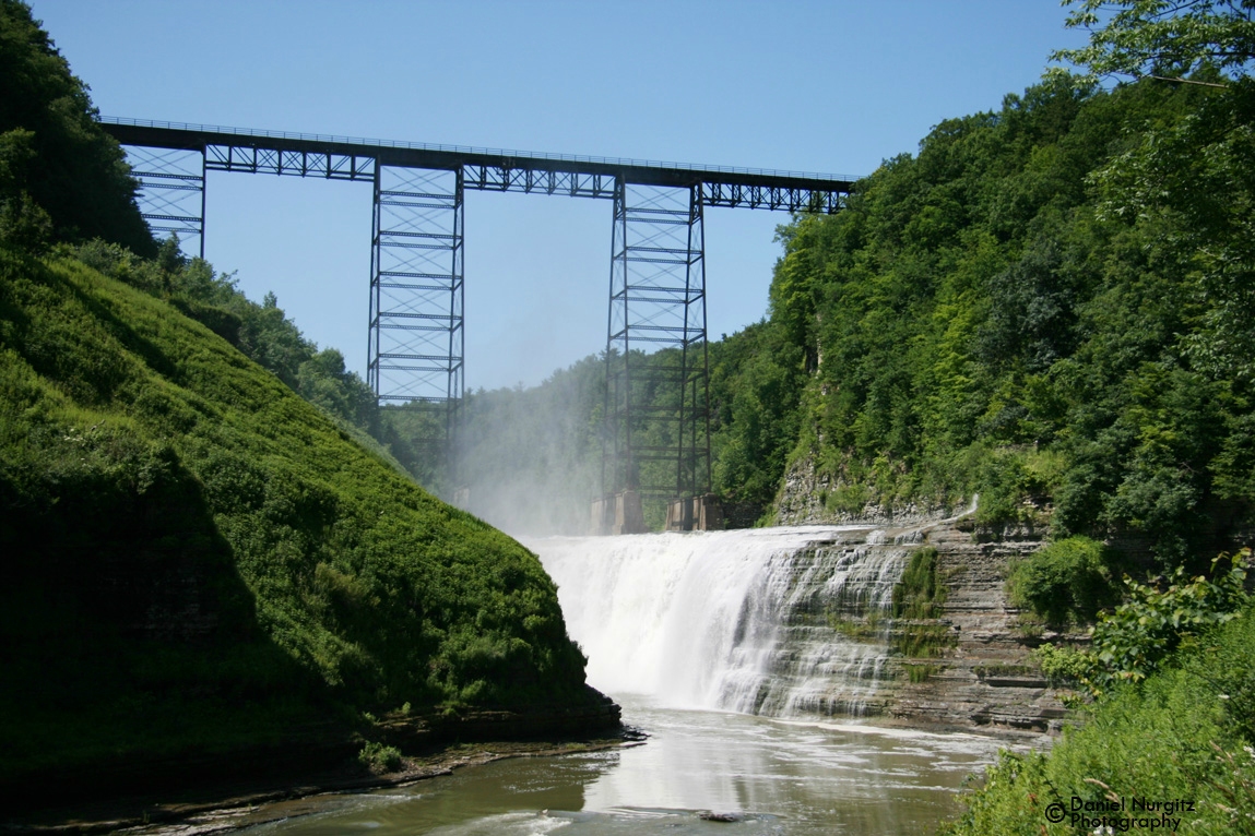 Bridge over the gorge, Letchworth Park, New York