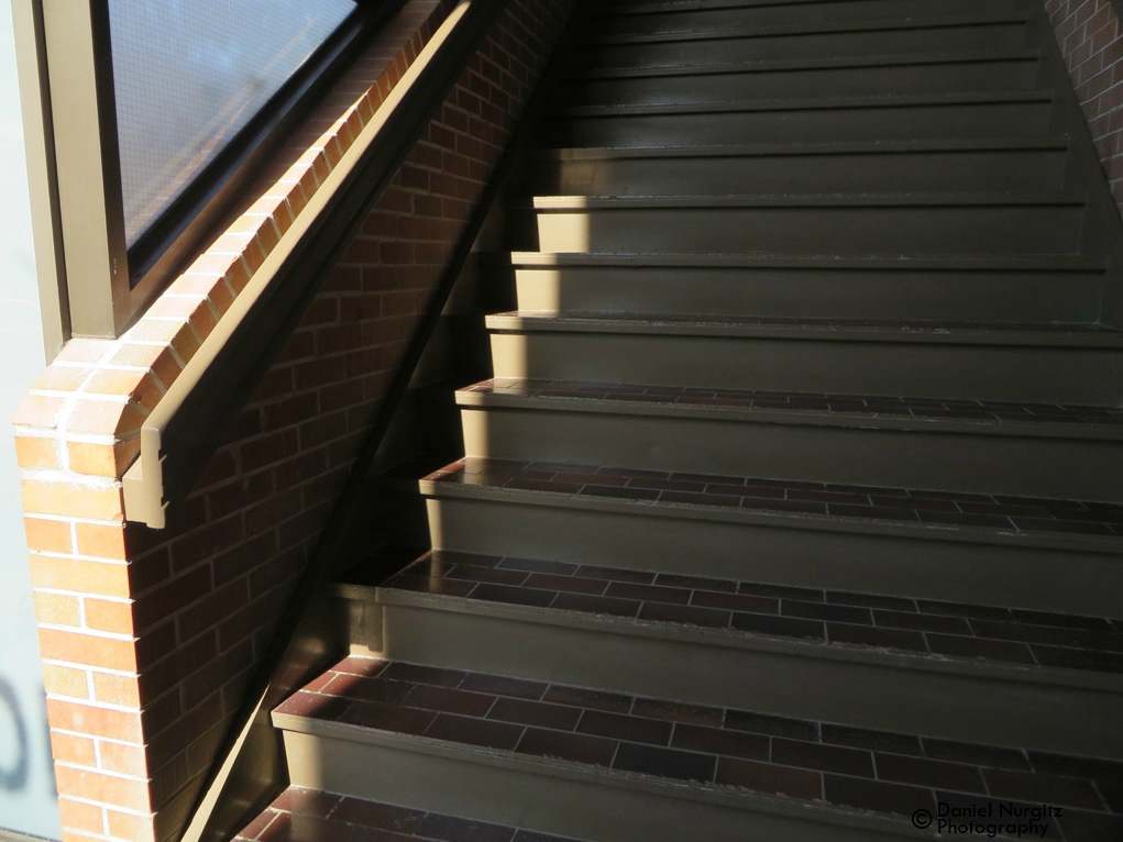 The texture and pattern of a staircase