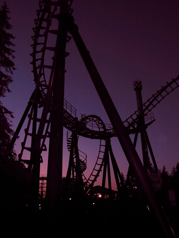 Canada's Wonderland at dusk